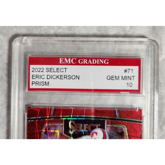 2022 Select Eric Dickerson Prism SMU #71 EMC Grading Gem Mint 10 - Picture 2 of 4
